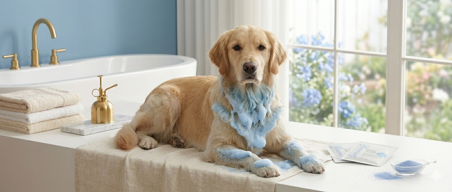 Perro disfrutando del tratamiento Blue Marine Spa